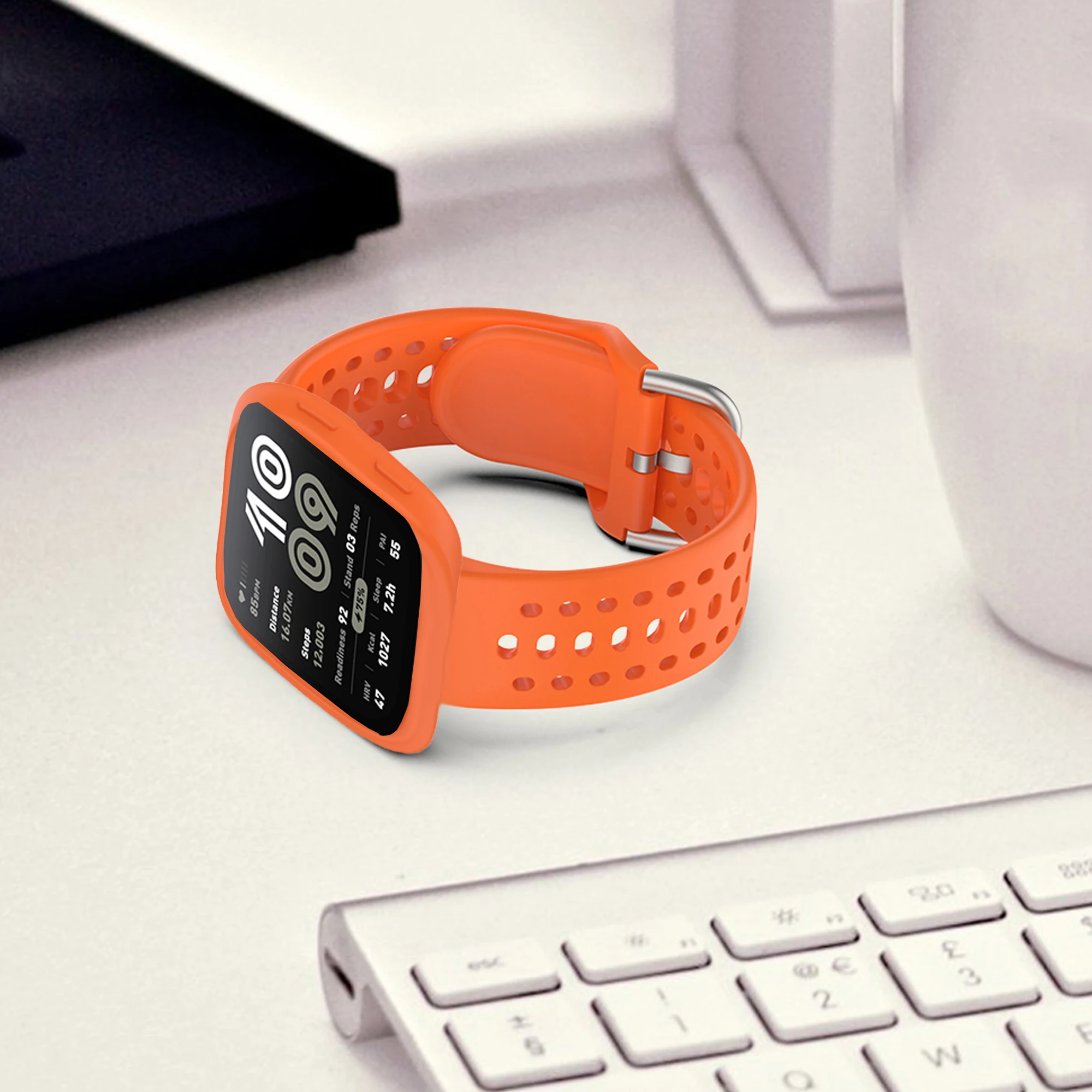 Original Silicone+Case For Amazfit Bip 6 Strap accessories Soft breathable Correa+Protective Bumper cover for Amazfit Bip6 band image 3