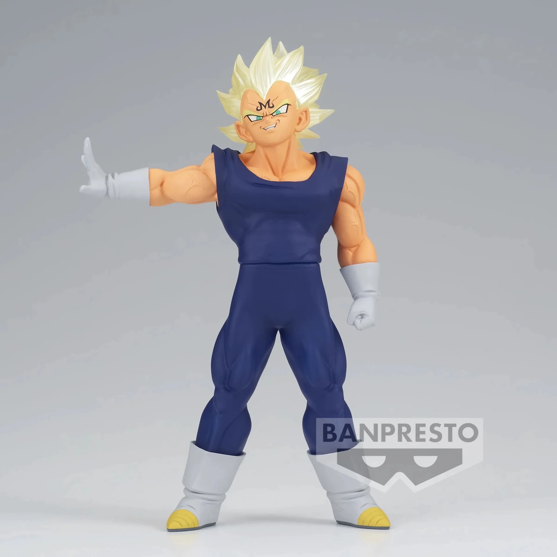 

15cm Bandai Dragon Ball Clearise Majin Vegeta Figure - SSJ Damaged Ver., 17cm Translucent Aura Statue, Limited Edition