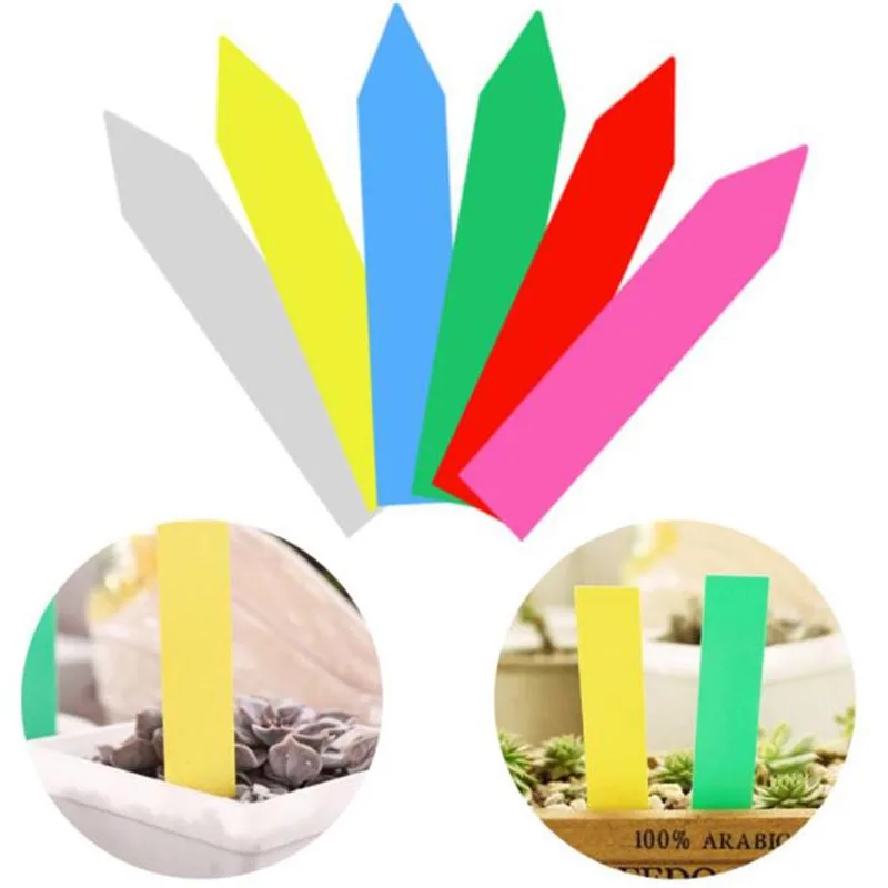 

50pcs 100pcs PVC Plants Labels Flower Pots Markers Sign Tree Waterproof vegetable flower Tags 10cm herbs seeeding Garden Tools