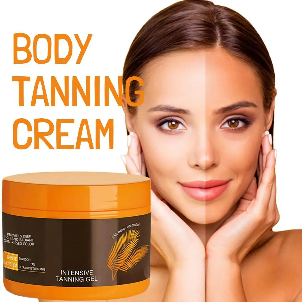 Crema bronceadora para la playa, piel bronceada Natural, hidratante, tono de piel saludable, loción bronceadora sin sol, crema facial para tomar el sol al aire libre