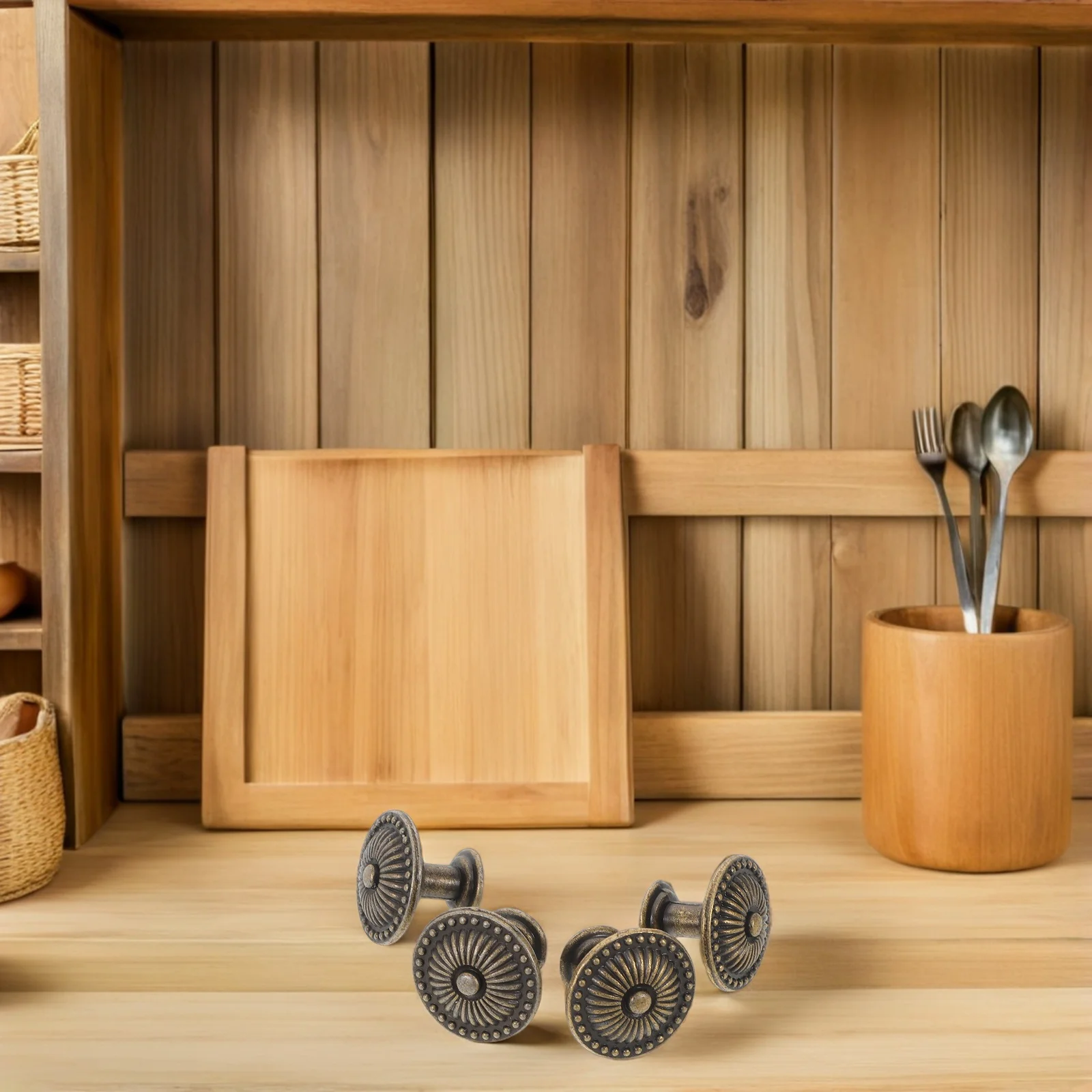 8 шт. винтажные круглые ручки для ящиков из твердого сплава, бронзовые ручки для шкафа для кухонного шкафа