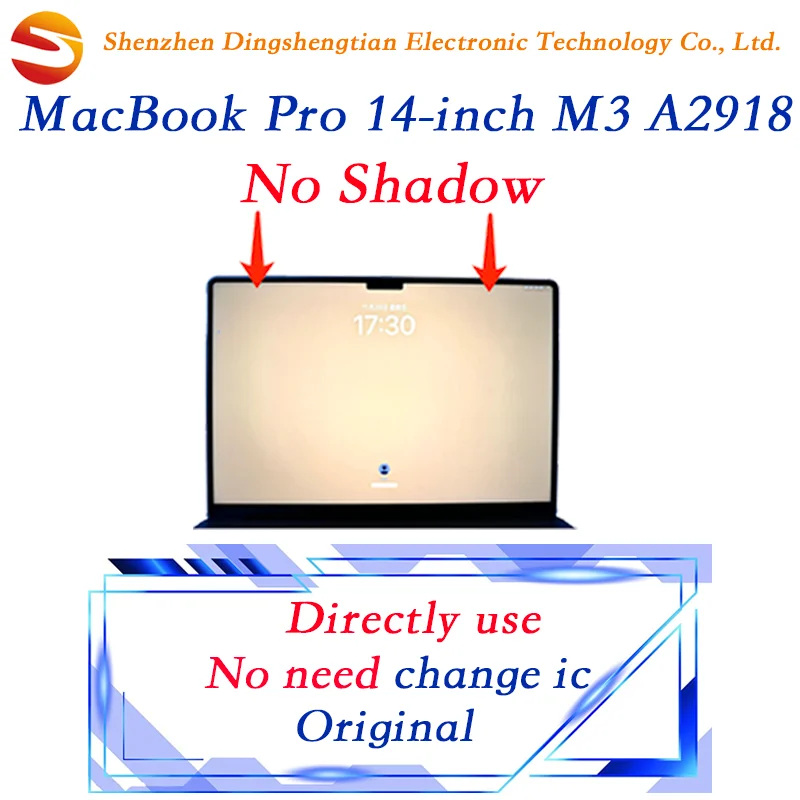 Original brandneues M3 Pro A2918 LCD-Display für MacBook Pro 14 Zoll Panel EMC 8304 2023 Jahr Ersatz Reparatur Splittergrau