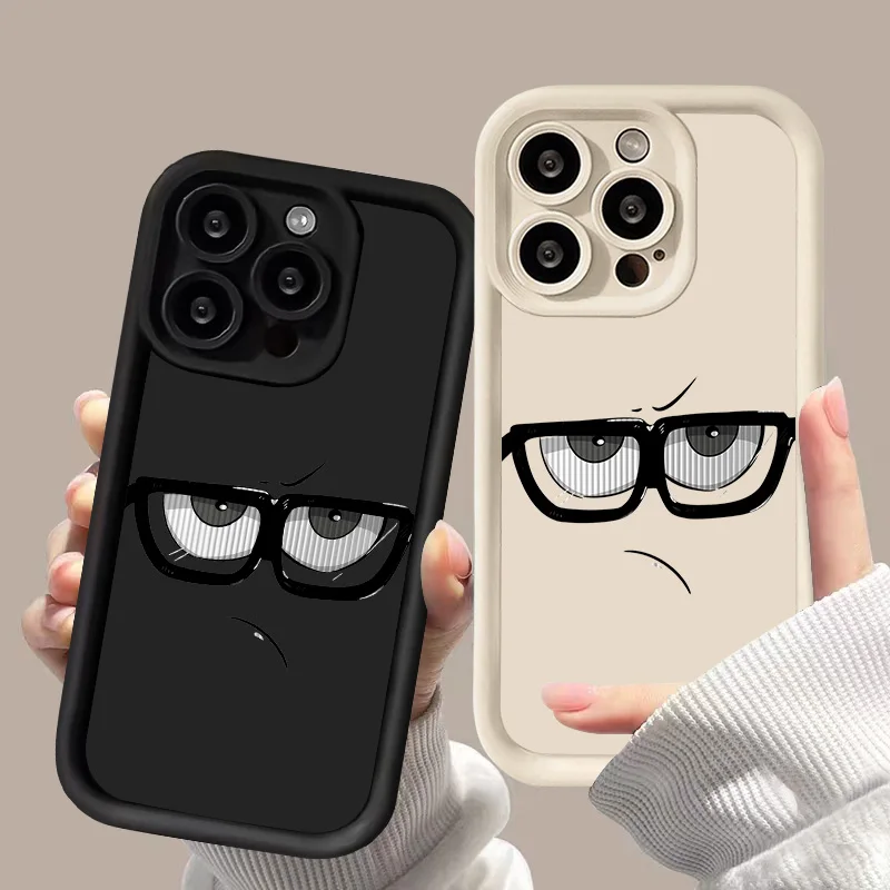 Funny Eyes Painted Case For iPhone 14 Cases Cover For iPhone 11 13 14 15 Pro Max 13 13Pro 16 XS Max XR X 7 8 Plus SE 2020 Cases