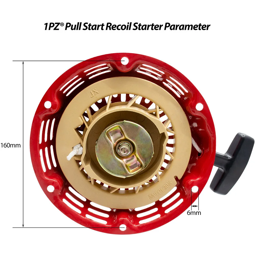 Imagem -04 - Pull Start Starter Recoil Copo 4hp 5.5hp 6.5hp para Honda Gx120 Gx160 Gx168 Gx200 Gerador Motores Cortador de Grama Peças 1pc