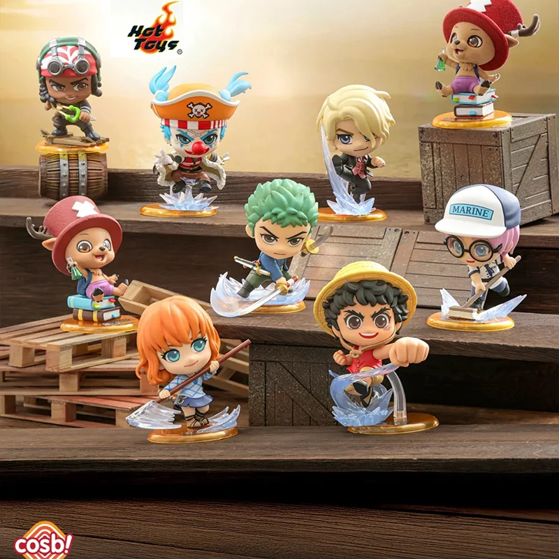 

NEW Genuine Hot Toys COSBABY Action Figure Luffy Zoro Nami Series Blind Box Decorative Desktop Ornaments Collectible Souvenir