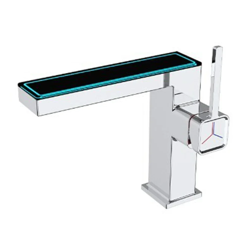 Innovative Bathroom Sink Faucet Featuring Digital Temperature Display Quick Installation with Single Hole Bracket