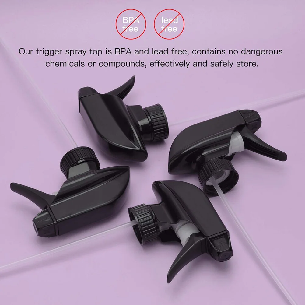 หัวฉีดน้ำพลาสติกสีดำ 4 ชิ้น สำหรับรดน้ำต้นไม้ในสวน ใช้ได้กับขวดส่วนใหญ่ อุปกรณ์พ่นน้ำที่ทนทาน