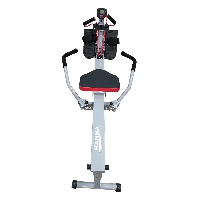 Multifunction fitness rowing machine with 12 Level Adjustable Resistance indoor exerciser