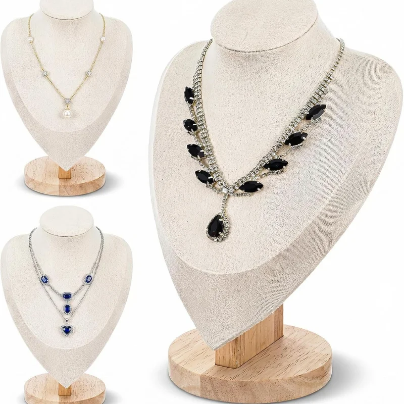 Jewelry Display Bust Necklace Display Stand Necklace Mannequin Holder for Jewelry Selling Home Trade Shows Photography