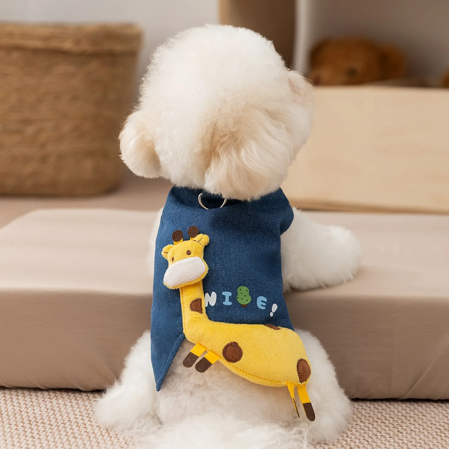 

Cartoon Fawn Vest Dog Winter Clothes New Style Teddy Jacket Bichon Thickened Button-down Shirt Pet Fashion Button-down Shirt