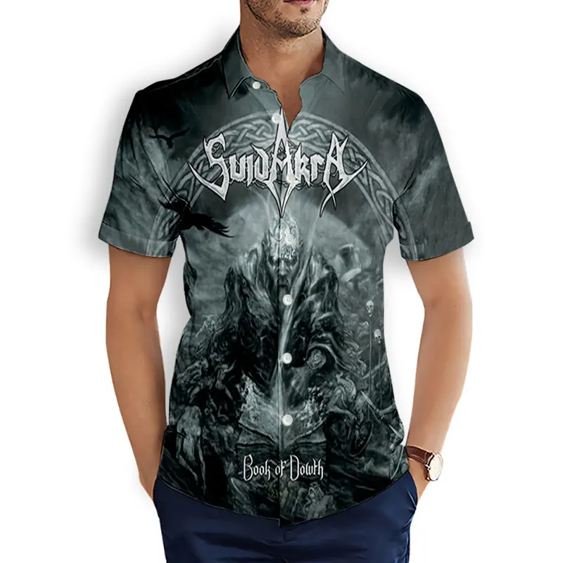 Suidakra Band  3D Printed  Fashion Casual Shirts Men's /Women's  Short Sleeves Loose Breathable  Hawaii Shirts