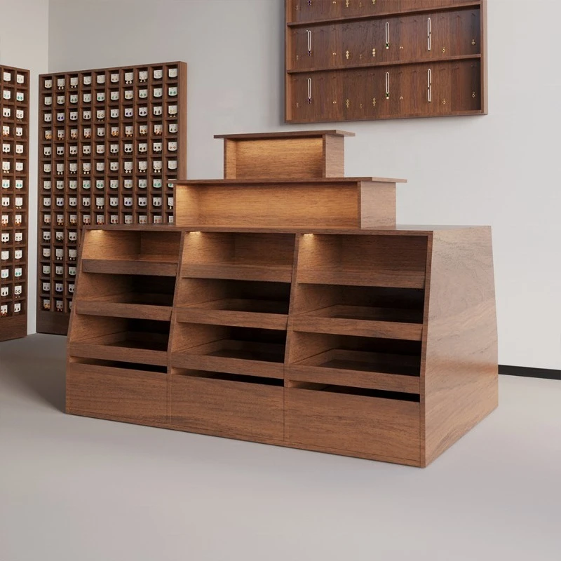 

Fashion jewelry store display case Design Wooden display stand for earrings and jewelry Style jewelry display case