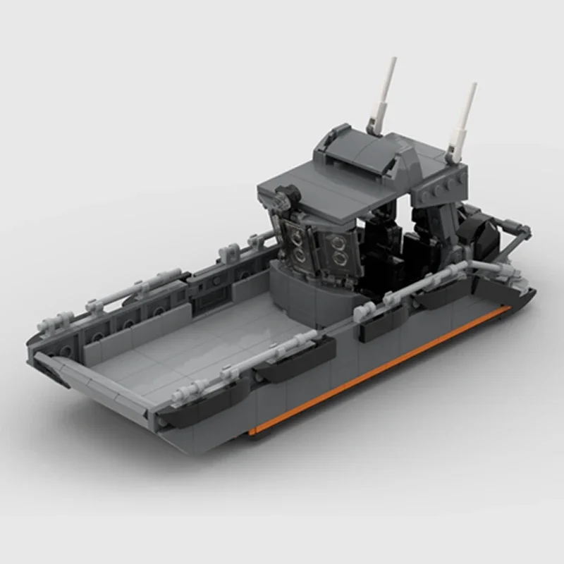 Military Boat Model Building Bricks, MOC, Landing Craft, Tecnologia Blocos Modulares, Brinquedo de Natal, DIY Assembly Sets, OXpro AL8, Presente