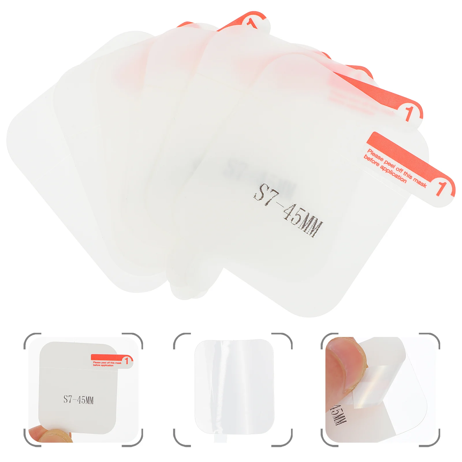 

6 Pcs Watches Film Protector Screen Cover Intelligent Smartwatch Films White