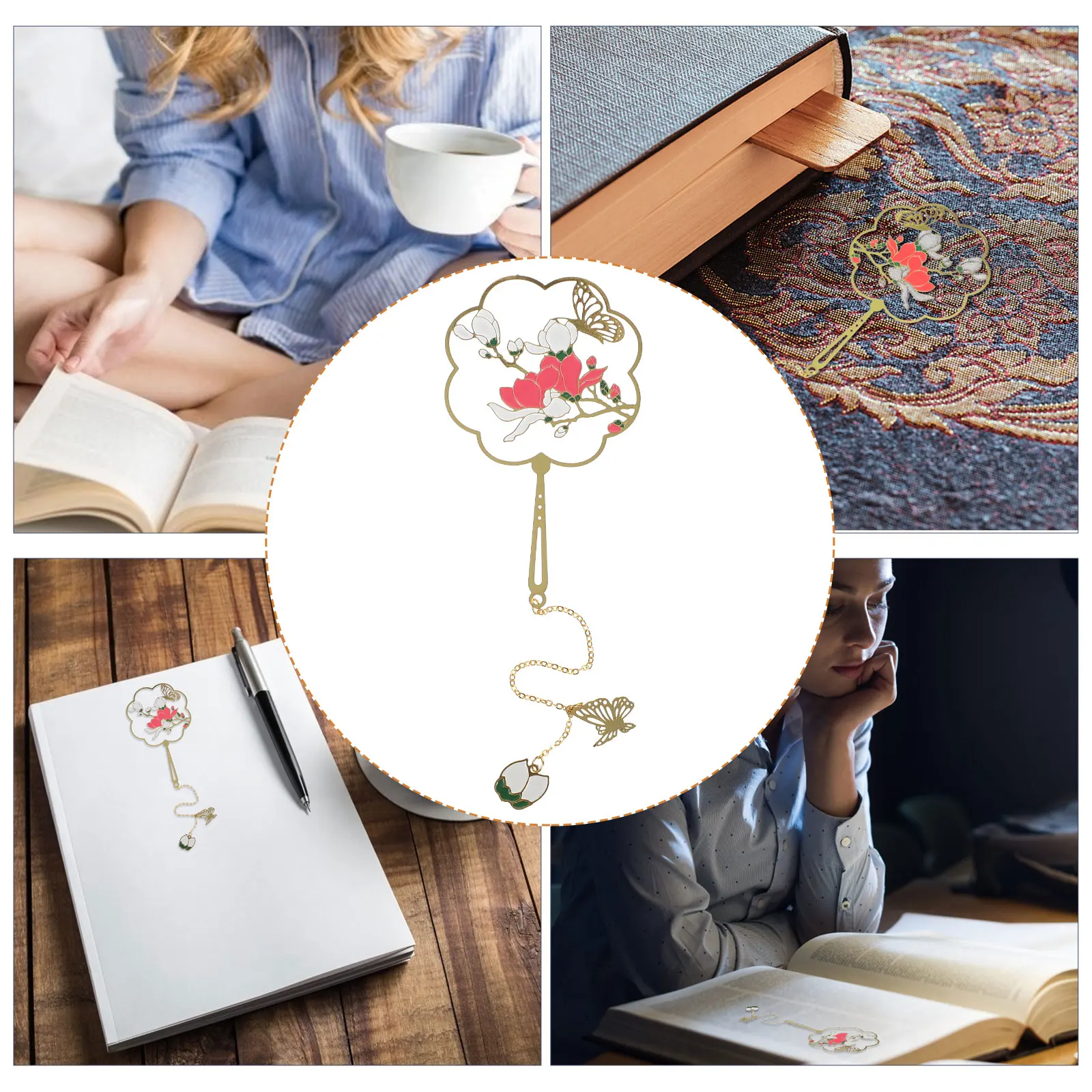 Retro Bookmark for Student Metal Pendant Bookmarks Label Practical Gifts Hanging Miss