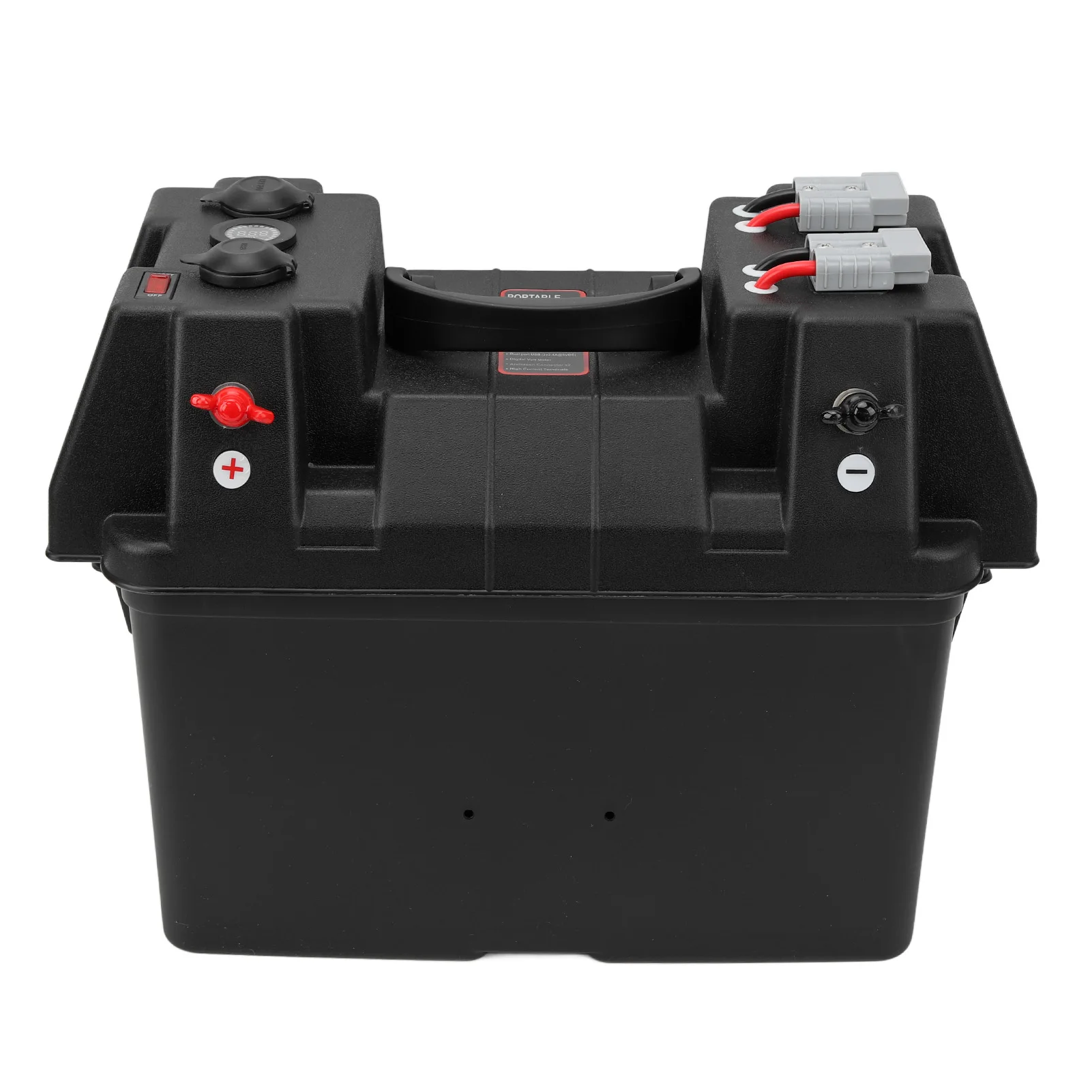 Multifunctional Smart Battery Power Center Box With Quick‑Connect Dual‑USB Voltmeter Portable Power Supply Unit For RV SUV ATV C
