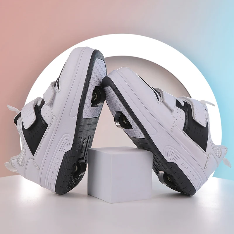 

Comfortable Girls' Heelys (Winter 2025 New): 4-Wheel Invisible Auto-Retractable Wear-Resistant Sports Shoes