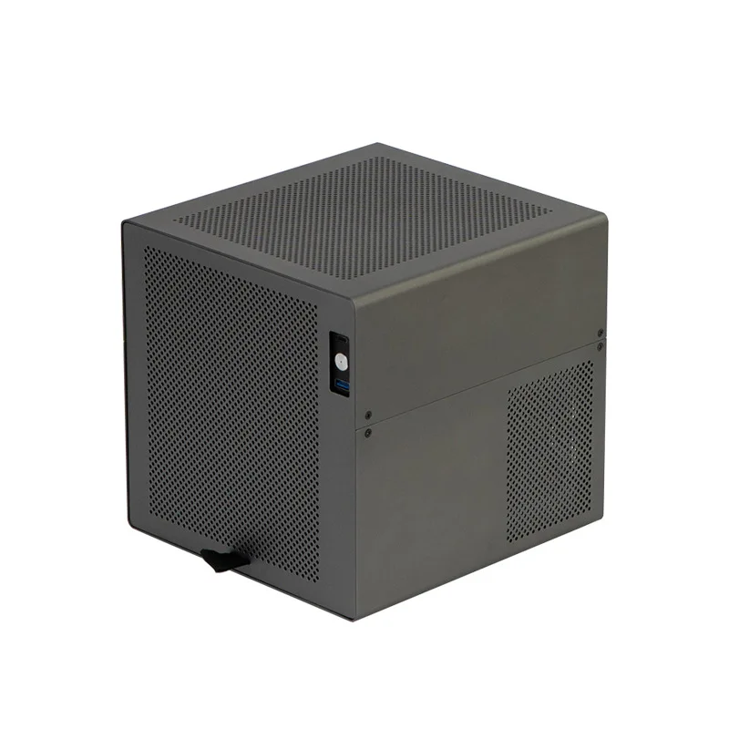 For Scorpio 4-Bay NAS Chassis, Anodized Aluminum, SFX Power, ITX Half Height PCIe, for Feiniu Synology Storage Server