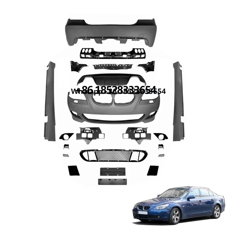 Car Parts BMW 5 Series E60 Modified M-Tech Body Kit Upgrade MT Front And Rear Bumper Side Skirt For  5-Series E60