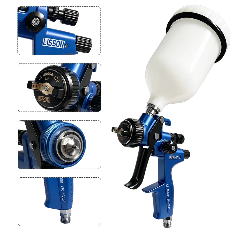 4000B HVLP Farbspritzpistole 1,3mm Düse Professionelle Luftspritzpistole für Autoreparatur Autolackierung Aerograph
