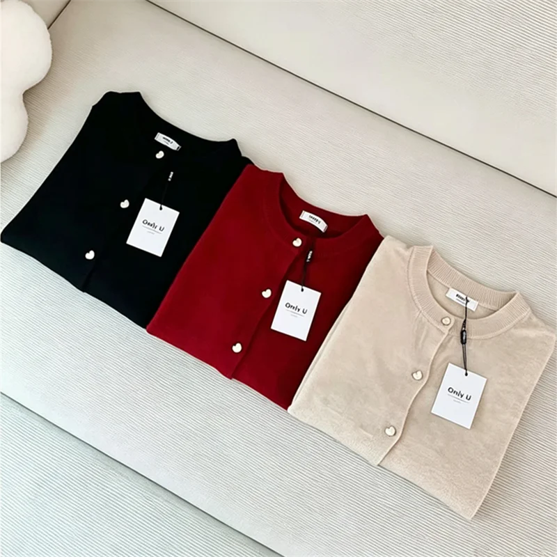 2026 Autumn Winter Soft Cozy Sweater Women Minimalist O-Neck Knit Cardigan Korean Stylish Versatile Figure‑Flattering Outerwear