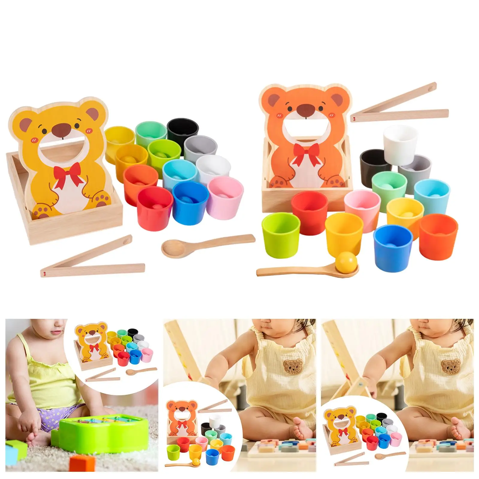 Fingir jogo de alimentação interativo brinquedo de alimentação animal de madeira para crianças conjunto de cozinha educacional e melhoria de habilidades