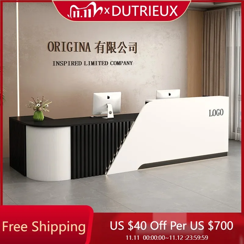 

Save Space Beauty Reception Desks Luxury Salon Modern Office Accent Minimalist Reception Desk Simple Mostrador Lounge Furniture