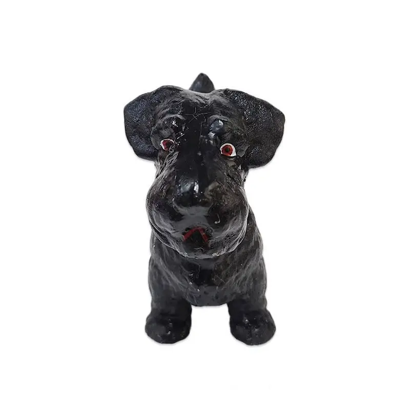 Cast Iron Schnauzer Dog Garden Statue, Vintage Miniature Schnauzer Sculpture, Rustic Farmhouse Pet Ornament, Heavy Outdoor Yard