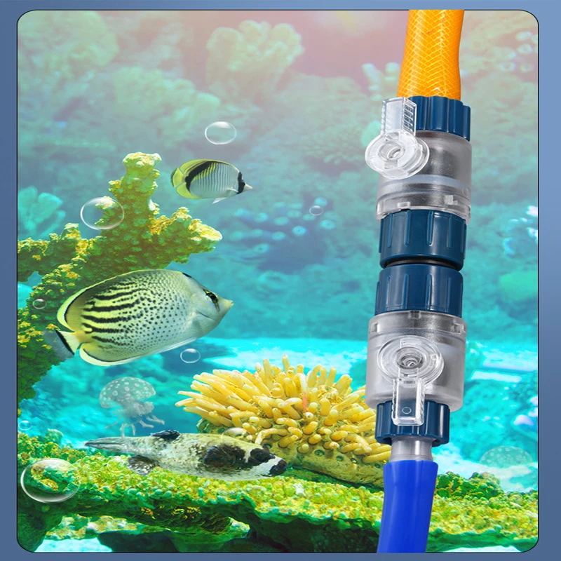 Aquarium quick connect water pipe water flow controller fish tank filter barrel quick connect connector 12X16mm reducer adapter