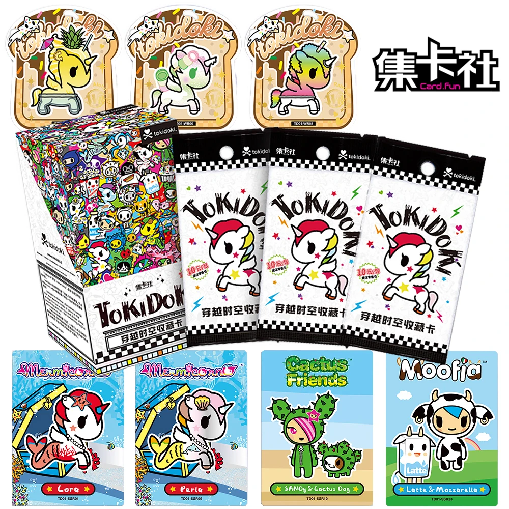 

New Cardfun Genuine Tokidoki Collection Card Beautiful Pink Cherry Blossom Border Card Cute Unicorn Creative Gift for Boys Girls