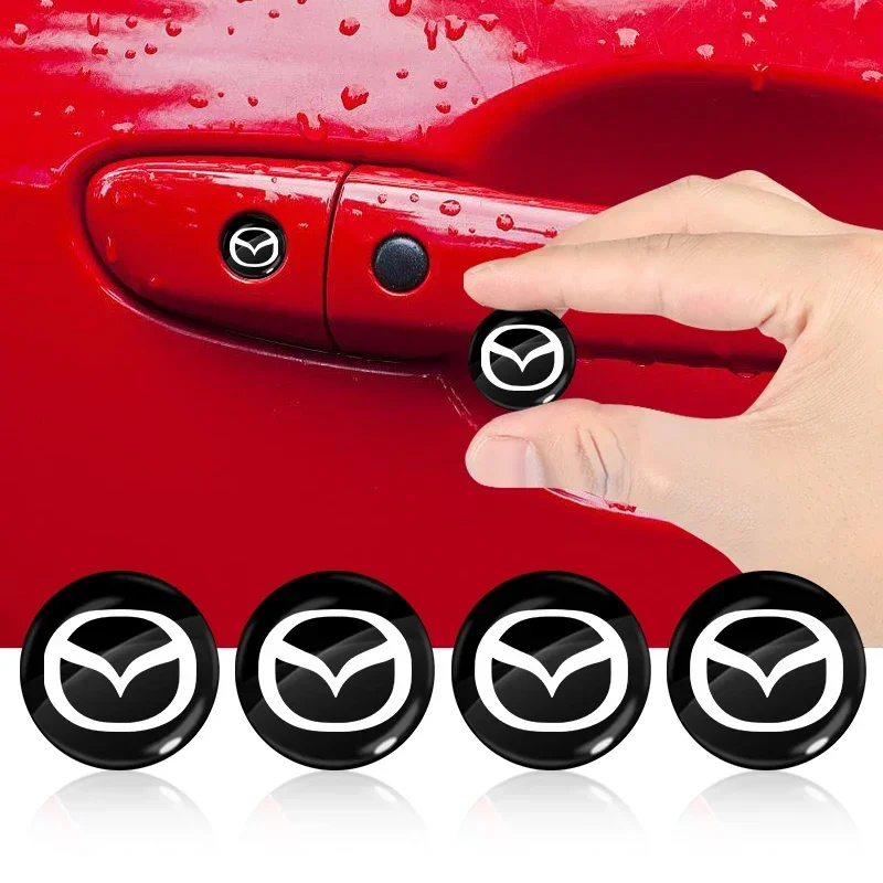 Car Lock Keyhole Stickers Door Lock Protect Car 3D Stickers For Mazda 2 3 6 CX-3 CX-5 CX-8 MX-30 MX-5 BT-50 ATENZA ATENZA R360