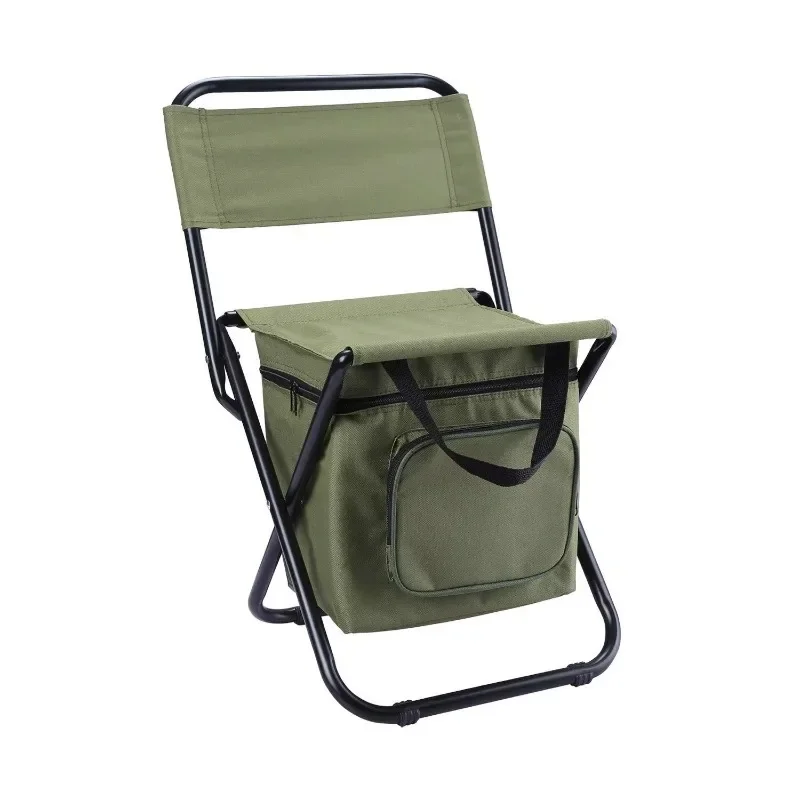 Portable Outdoor Folding Chair Storage Bag Backrest Insulation Function 3-in-1 Fishing Chair