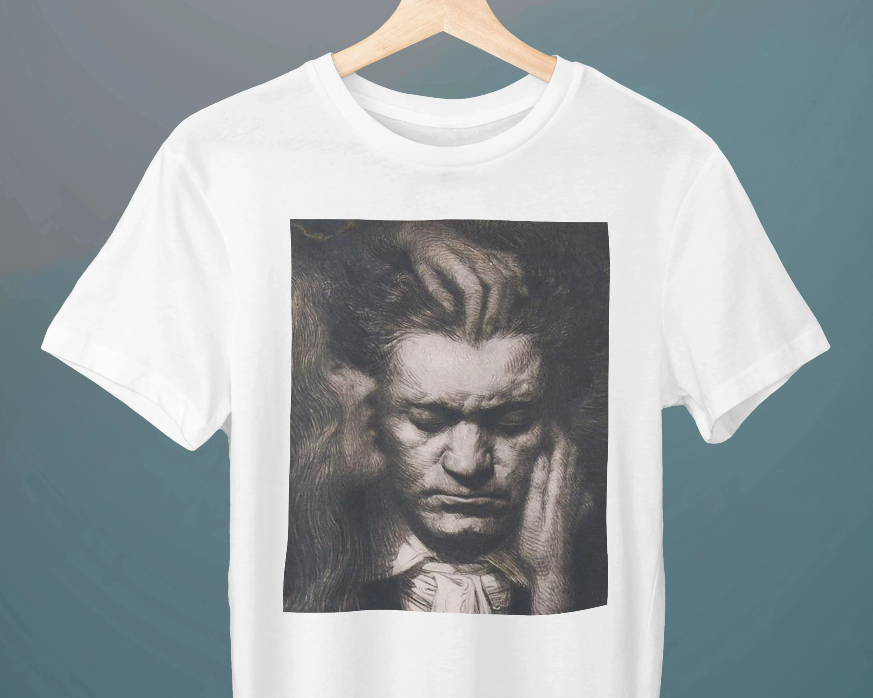 Beethoven Ludovic Alleaume Pintura Camiseta unisex Símbolismo Arte Camiseta Regalo para su regalo para él Amante del arte Regalo Ropa de hombre