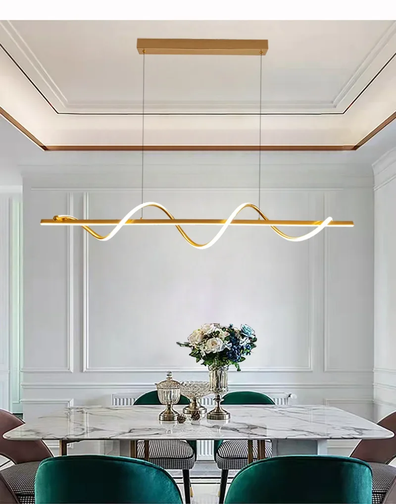 Nordic New Modern Simple Design Led Chandelier For Dining Room Kitchen Table Bar Living Room Bedroom Ceiling Hanging Light