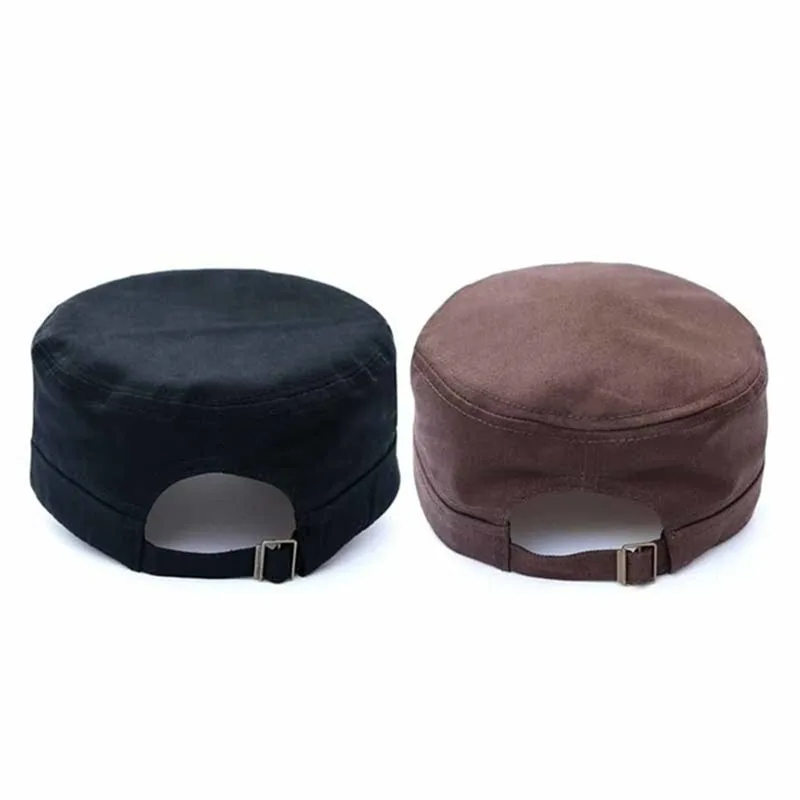 1PC Fashion Hat Cap Men Women Five Colors Unisex Adjustable Classic Style Plain Flat Vintage Hat Cadet Patrol Cap