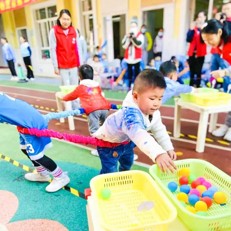 Giochi all\'aperto Team Building sviluppa giocattoli di intrattenimento sportivo bambini elasticità corda cerchio corsa Push per bambini corda