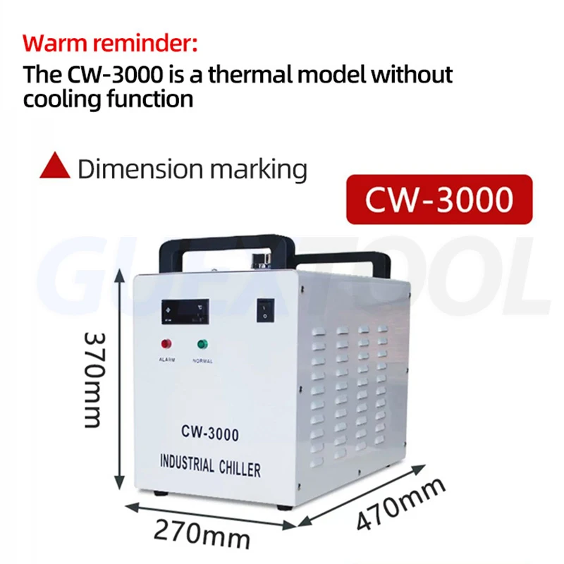 Imagem -06 - Máquina de Gravura Industrial do Laser Tanque de Água Refrigerando da Circulação do Refrigerador Bomba Cw3000 220v