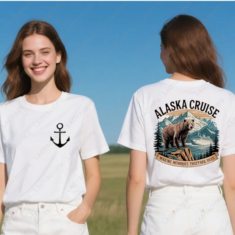 

Alaska Cruise Family Family Matching Tshirt Men Women Cotton All Match Casual Tees Unisex Funny Hipster Fashion Streetwear Tops