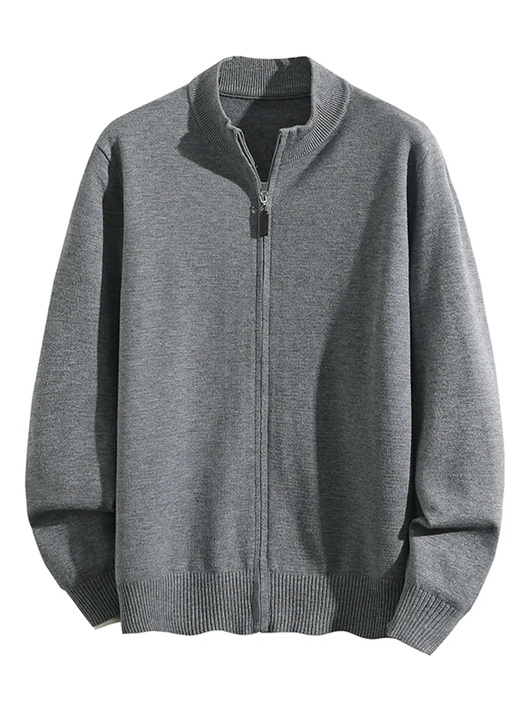 

Повседневный мужской вязаный свитер на молнии Sve Long Sve, мягкий удобный осенне-зимний модный универсальный открытый кардиган