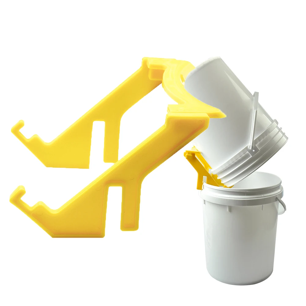 1PCS Honey Bee Bucket Pail Plastic Stand Turn Over Lifer Bench Rest Lift Bracket Holder Support Perch Rack Grip Beekeeping Tools