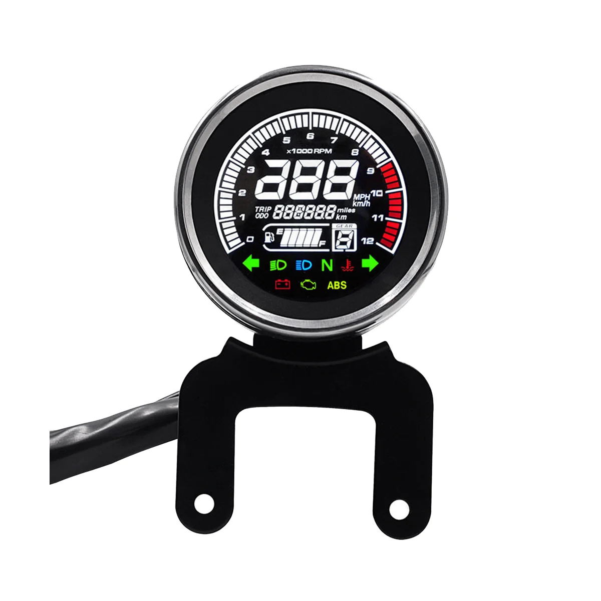 

Multi- Instrument Odometer LCD Screen Display Tachometer Motorcycle Supplies