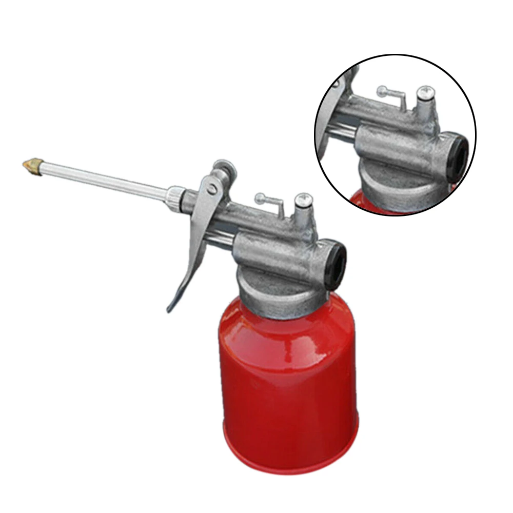 250ml Oil Can Die Cast Body With Rigid Spout Thumb Pump Workshop Oiler for Wholesale Drop Shipping