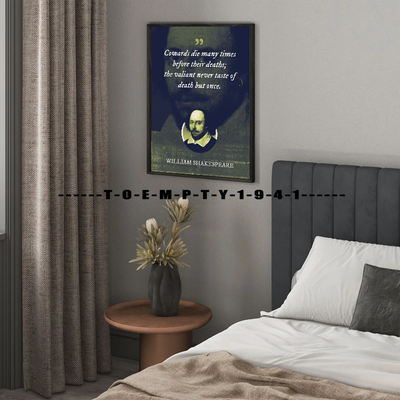 Shakespeare Quotes Poster Canvas Prints William Shakespeare Dramatist Quotes Wall Art Decor Education Poster for Home Classroom