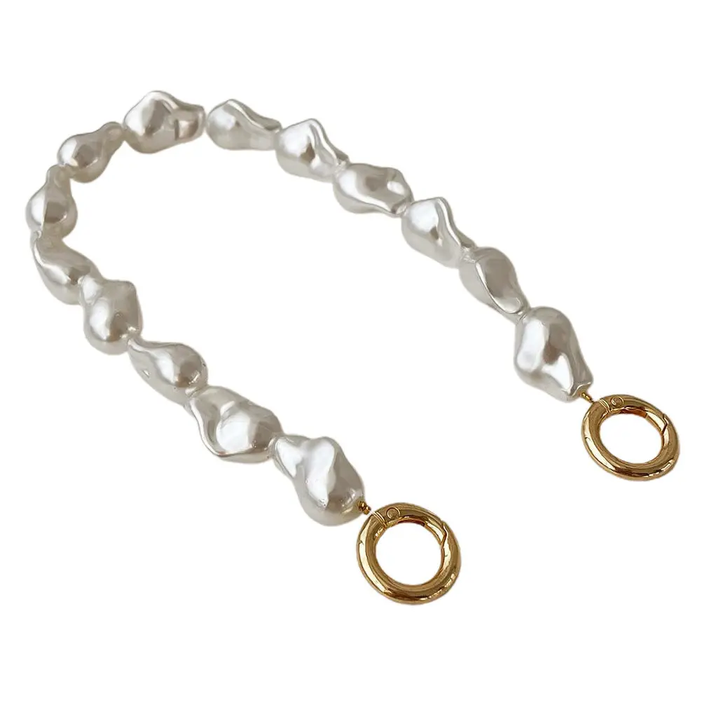 Pearl Bag Replacement Chain Beaded Handle Extension Chain for Women's Handbags Purses Travel Party Dating Chic Bag Decor