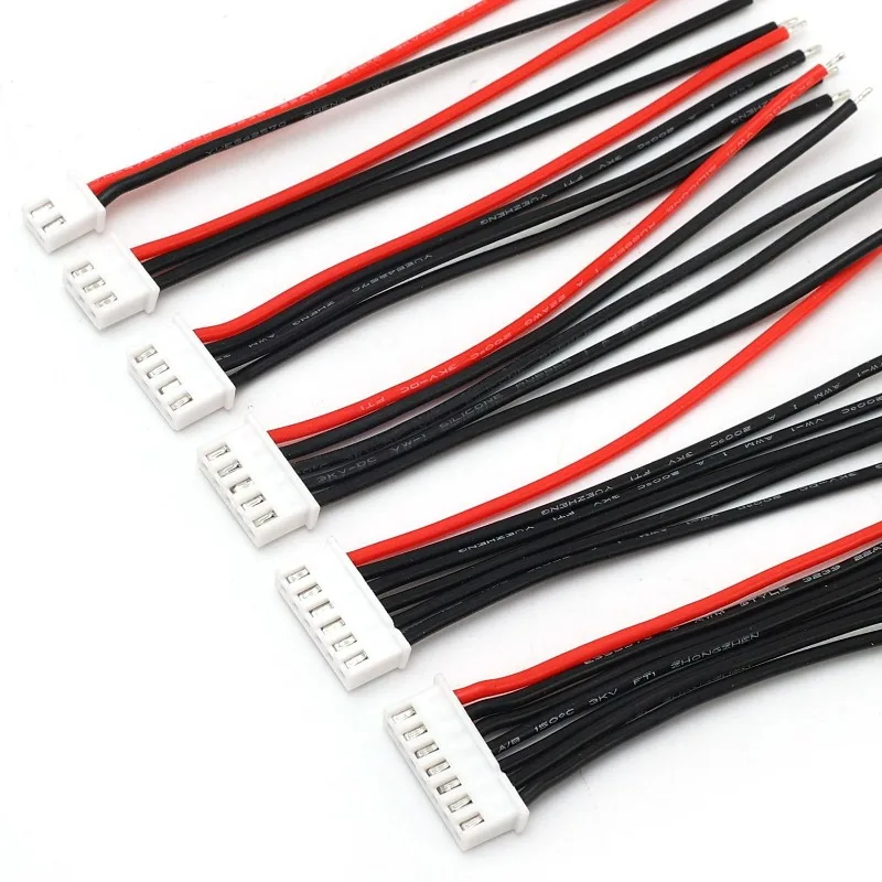 Balance Charger Cable Connector Adapter Plug for Battery Maintenance Wire Male Plug Extension Cables Terminals 1S 2S 3S 4S 5S 6S