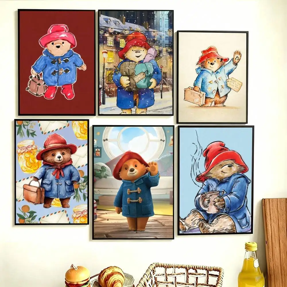 

Cute P-Paddingtons Poster Perfect Space Sticker Self Adhesive for Office Home Theater Wall Art Decor Fancy Gift