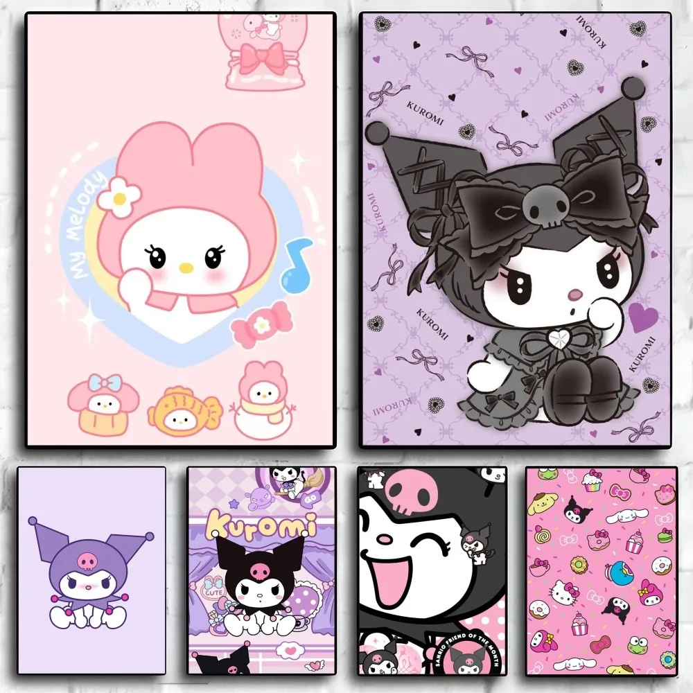 

MINISO Sanrio Kuromi Poster Paper Print Home Living Room Bedroom Entrance Bar Restaurant Cafe Art Painting Decoration