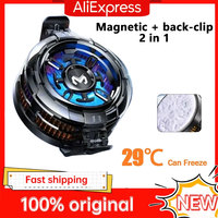 2 IN 1 Mobile Phone Cooler Semiconductor Cooling Fan Freeze Radiator Magnetic Back Clip Holder For iPhone Samsung Xiaomi PUBG