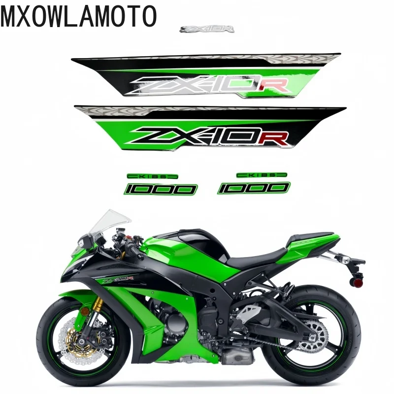 

Motorcycle Fairing Sticker for Ninja ZX10R ZX-10R 2013 High Quality Green Protection Decorative Decal