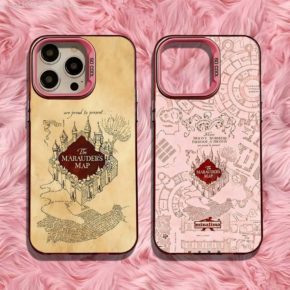 

Ticket The M-Marauders Map Phone Case For iPhone 17,16,15,14,13,12,11,Pro,Max,Plus,Mini,Air,SE4 Pink Matte Hard Bumper